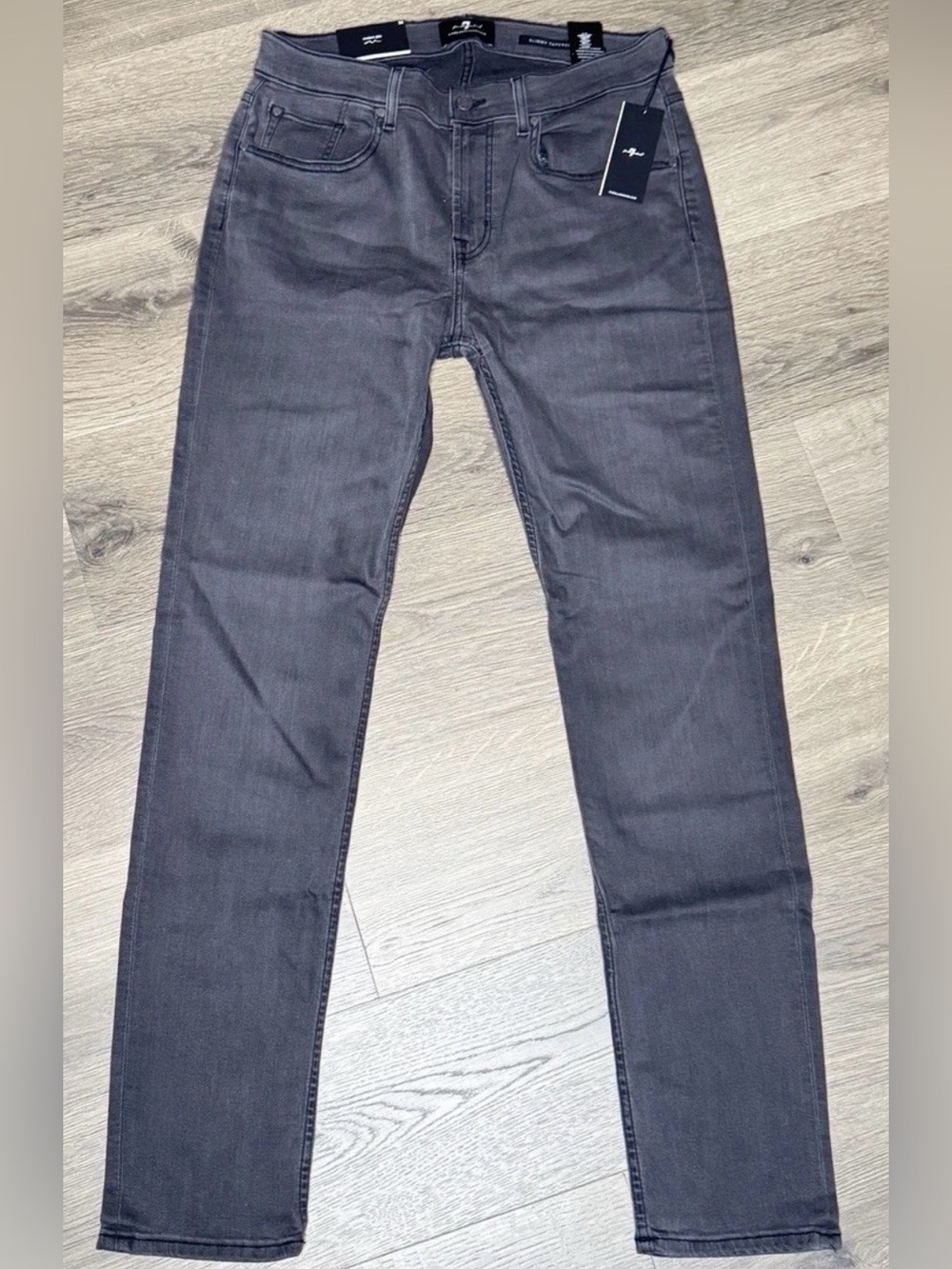 NWT 7 Seven For All Mankind Luxe Performance SLIMMY Straight Mens 30 Gray Pants